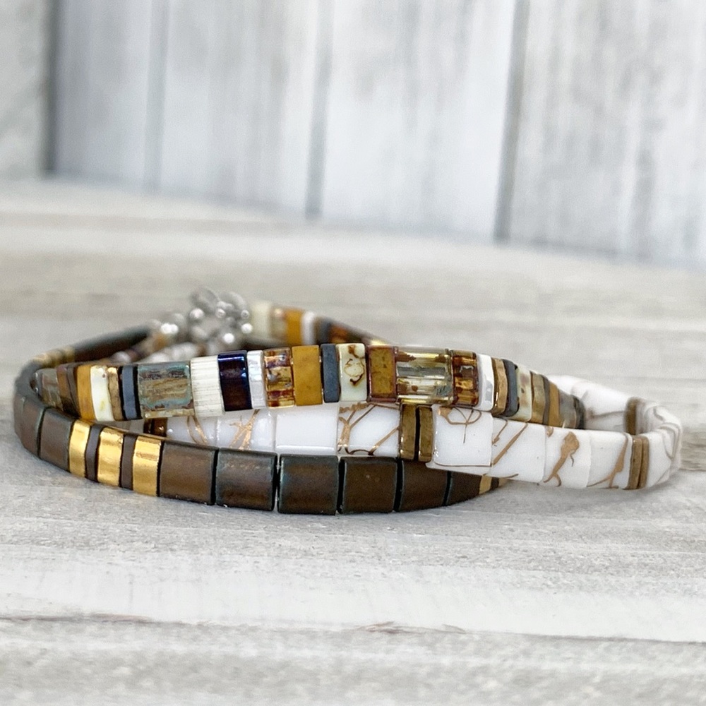 Arizona - Stretchy Tile Bracelet Stack